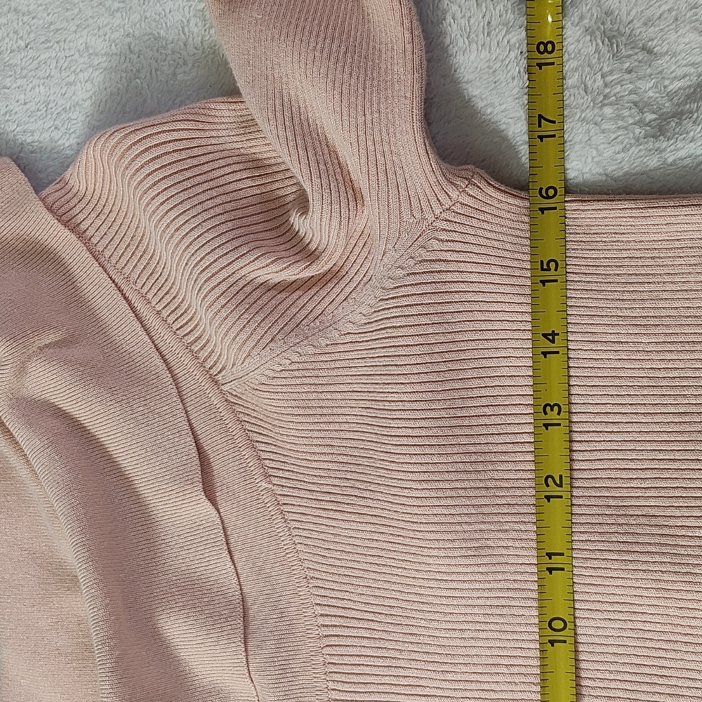 Chic Off-Shoulder Blush Sweater - Picture 7 of 12